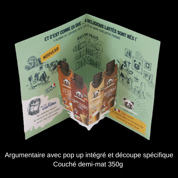 Argumentaire tryptique format A3 avec pelliculage et vernis uv sélectif (1)